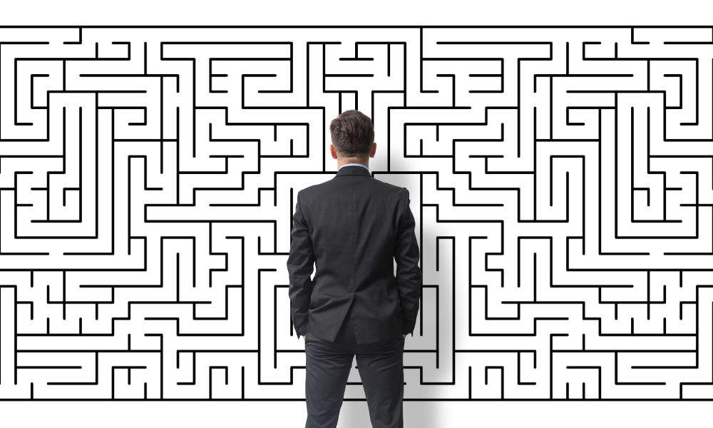 Człowiek przed labiryntem