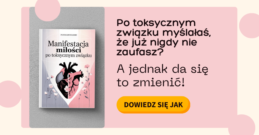 Baner z eBookiem manifestacja miłości po toksycznym związku